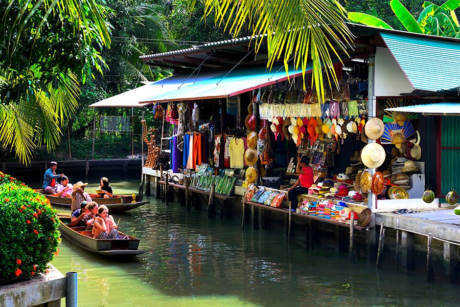 ที่เที่ยวราชบุรี 2566 ตลาดน้ำดำเนินสะดวก